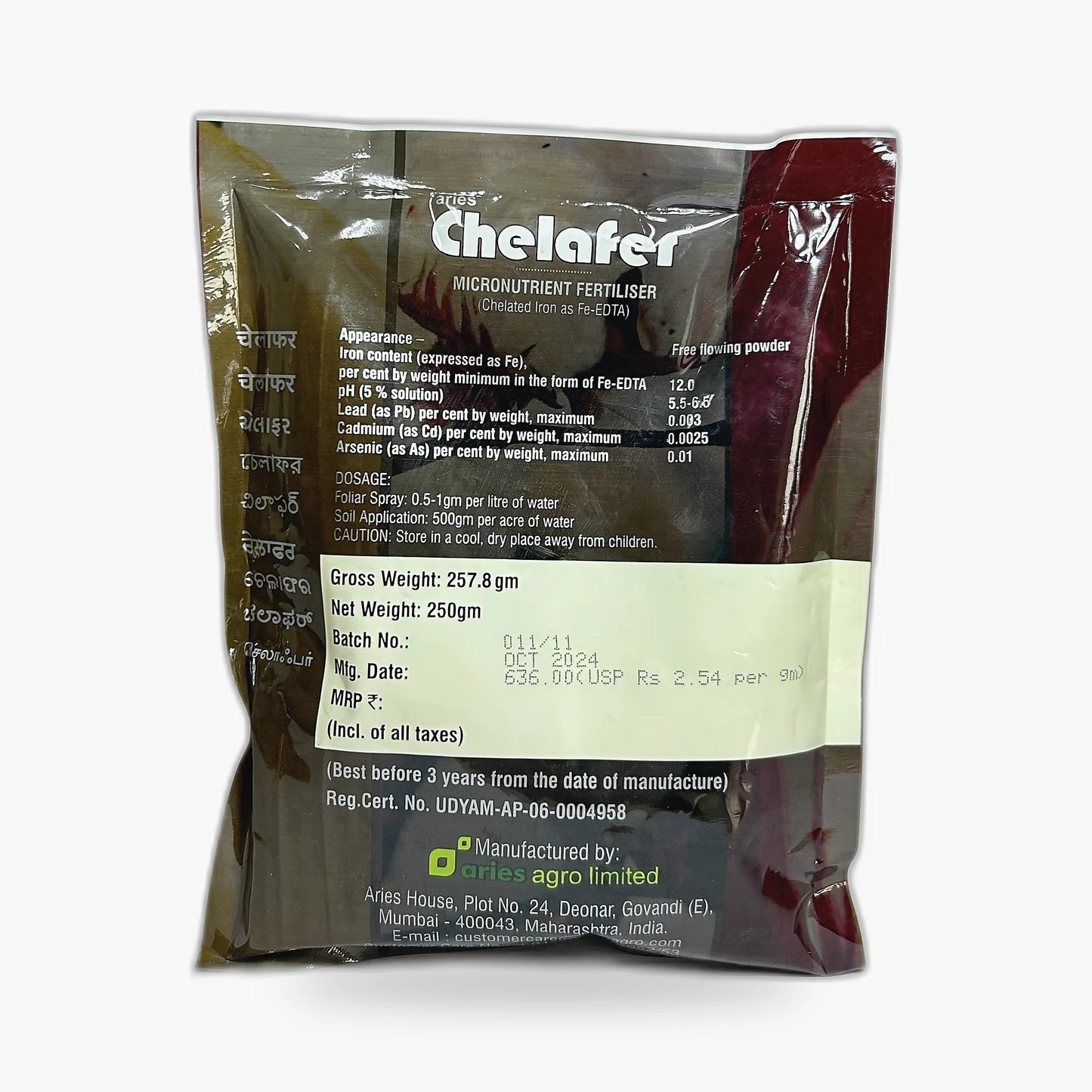 Aries Chelafer, Micronutrient – Back