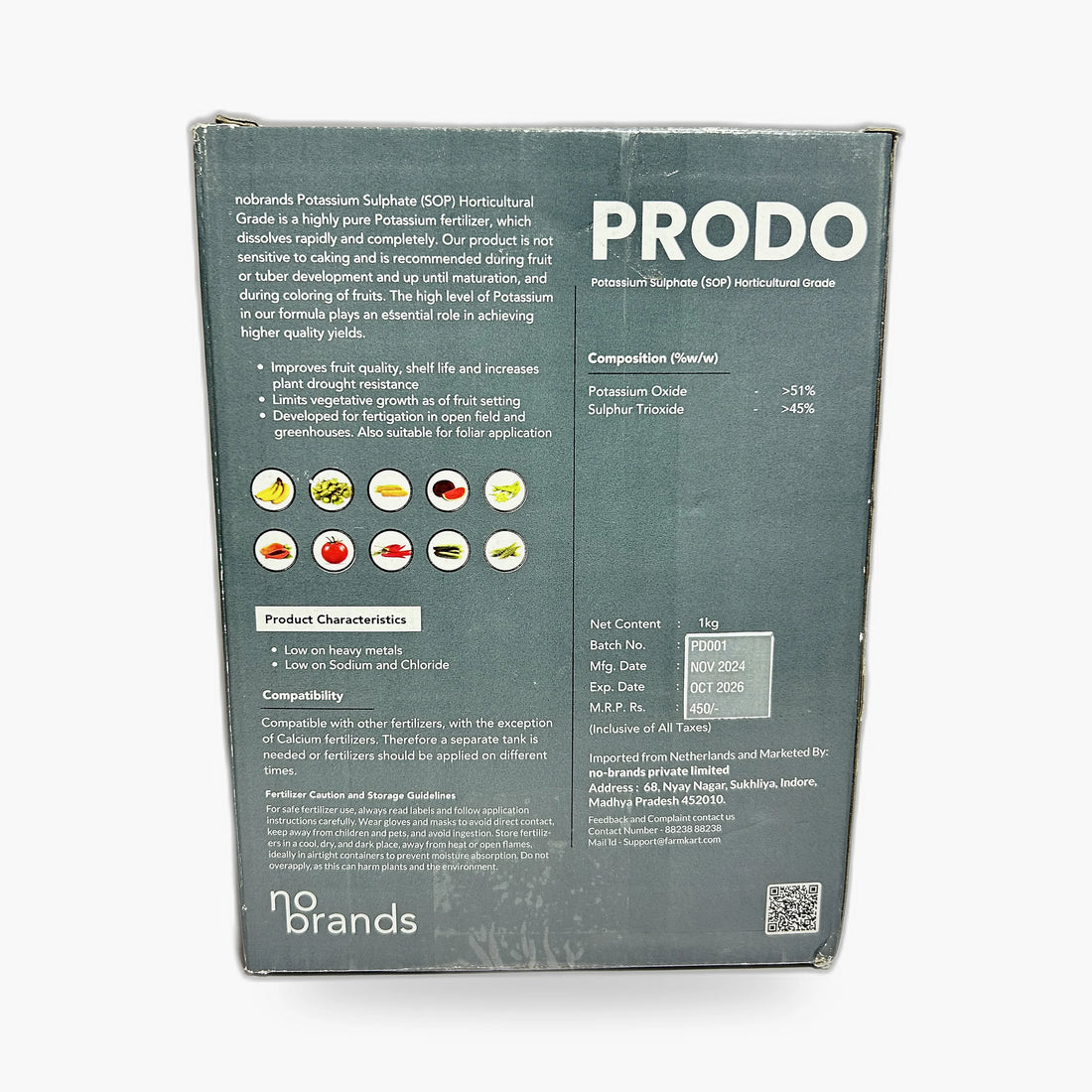 Prodo Horticulture Grade Potassium Sulphate, 1 kg – Back