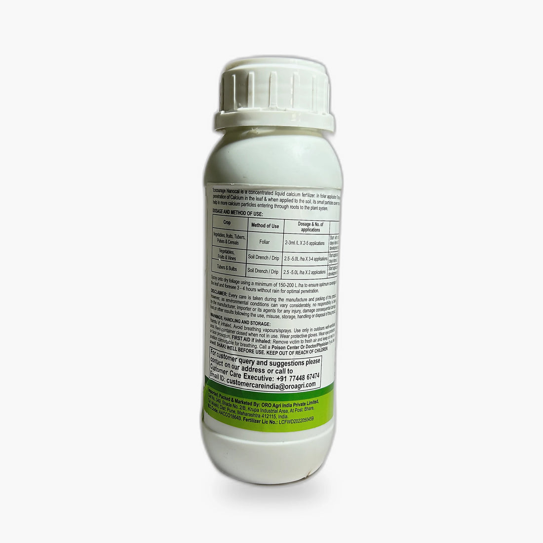 Encourage Nanocal Nutrient – Back