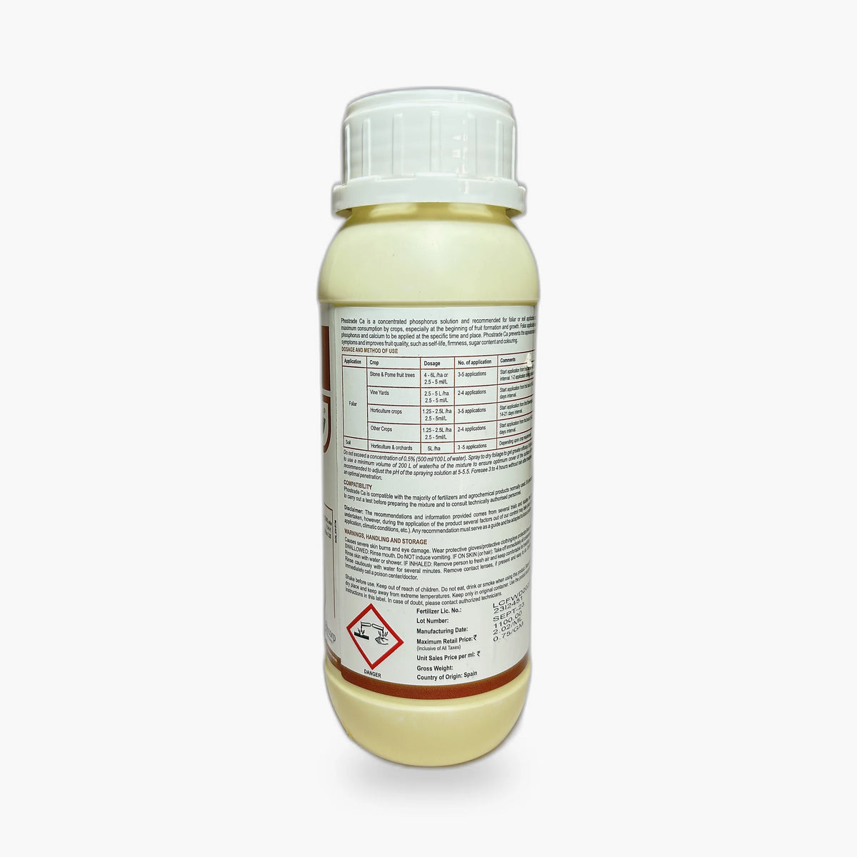Phostrade CA Nutrient – Back