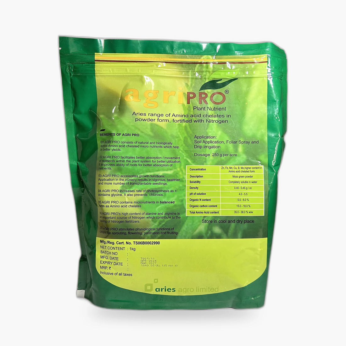 Aries Agripro Micronutrient – Back