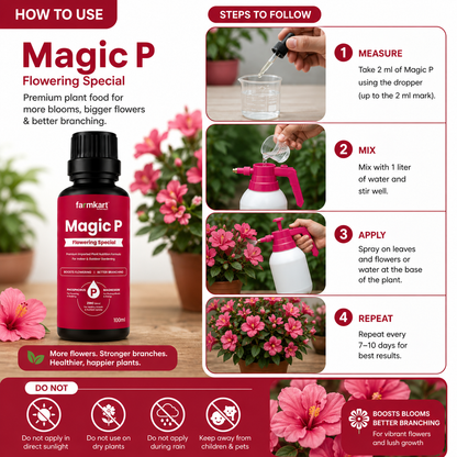 Farmkart Root to Bloom Complete Garden Care Kit (Carbon+ + Magic P + Neem Oil) – 100ml Each